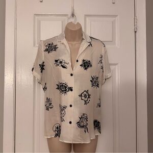 Straight to hell button down.